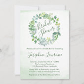 Vrijgezellenfeest groen bladeren Waterverf Kaart (Voorkant)