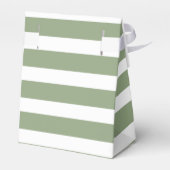 Vrijgezellenfeest Groen wit bandpatroon Bedankdoosjes (Achterkant)