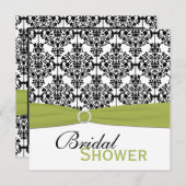 Vrijgezellenfeest Groen, wit, zwart Kaart (Voorkant / Achterkant)