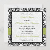 Vrijgezellenfeest Groen, wit, zwart Kaart (Achterkant)