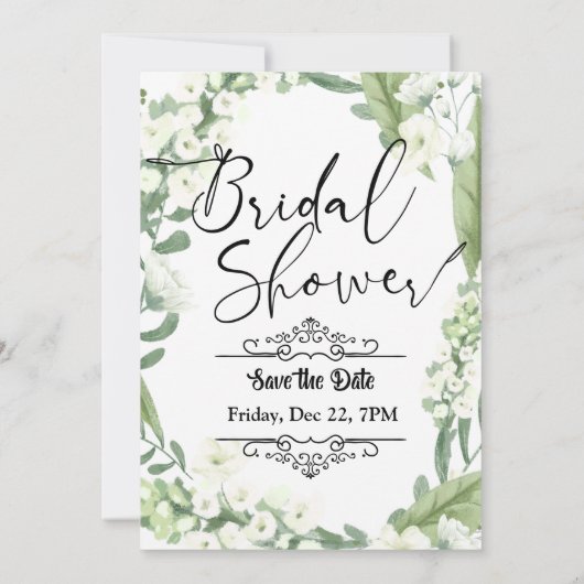 Vrijgezellenfeest, groene bloemkool kaart (Achterkant)