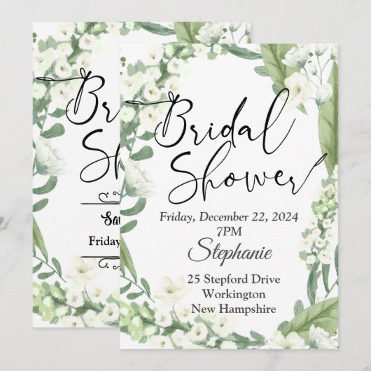 Vrijgezellenfeest, groene bloemkool kaart (Voorkant / Achterkant)