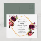 Vrijgezellenfeest groene goudbruine bruidegans uit briefkaart (Voorkant / Achterkant)