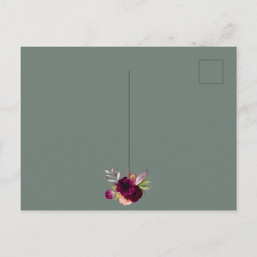 Vrijgezellenfeest groene goudbruine bruidegans uit briefkaart (Achterkant)