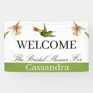 Vrijgezellenfeest | Groene kolibrie Waterverf Spandoek