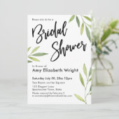 Vrijgezellenfeest groene Waterverf Kaart (Staand voorkant)