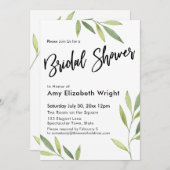 Vrijgezellenfeest groene Waterverf Kaart (Voorkant / Achterkant)