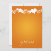 Vrijgezellenfeest Grunge Hearts Oranje Kaart (Achterkant)