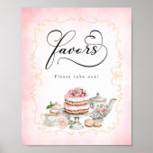 Vrijgezellenfeest gunstteken - Tea Party Theme Poster (Voorkant)