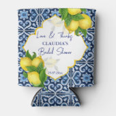 Vrijgezellenfeest gunt cadeautjes blauwe tegels ci blikjeskoeler (Voorkant)