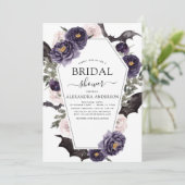 Vrijgezellenfeest Halloween Paarse herfst Herfst Kaart (Staand voorkant)