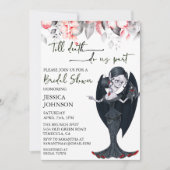 Vrijgezellenfeest Halloween Vampire Black Red Kaart (Voorkant)