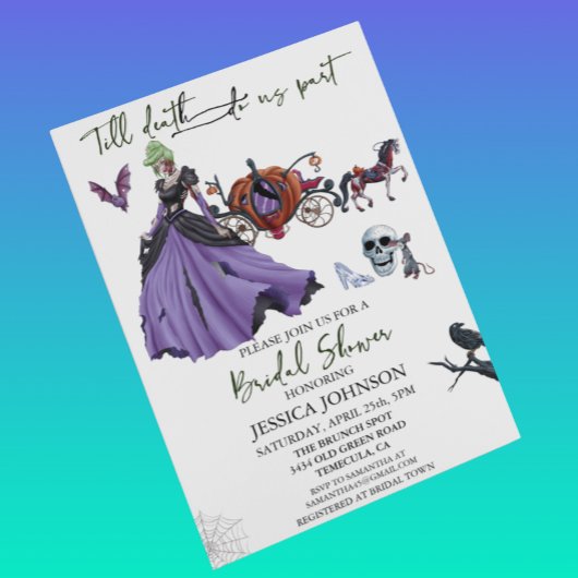 Vrijgezellenfeest Halloween Zombie Bruid Prinses I Kaart