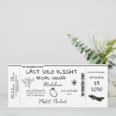 Vrijgezellenfeest Hand Boarding Pass Laatste Solo Kaart (Staand voorkant)