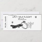 Vrijgezellenfeest Hand Boarding Pass Laatste Solo Kaart (Achterkant)