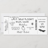 Vrijgezellenfeest Hand Boarding Pass Laatste Solo Kaart (Voorkant)