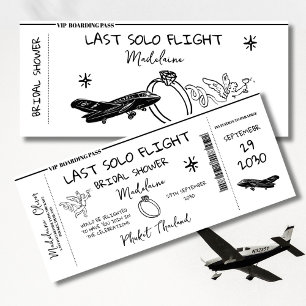Vrijgezellenfeest Hand Boarding Pass Laatste Solo Kaart