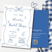 Vrijgezellenfeest Hand getekend Frans Blauw Whimsi Kaart