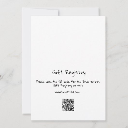 Vrijgezellenfeest Hand getrokken eenvoudige zwarte Kaart (Achterkant)