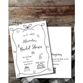 Vrijgezellenfeest Hand getrokken eenvoudige zwarte Kaart