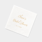 Vrijgezellenfeest handgegraveerd Modern Minimal Go Folie Servetten (Links)