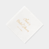 Vrijgezellenfeest handgegraveerd Modern Minimal Go Folie Servetten (Rechts)