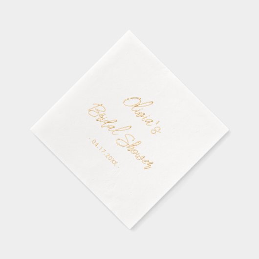 Vrijgezellenfeest handgegraveerd Modern Minimal Go Folie Servetten (Rechts)