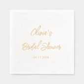 Vrijgezellenfeest handgegraveerd Modern Minimal Go Folie Servetten (Voorkant)