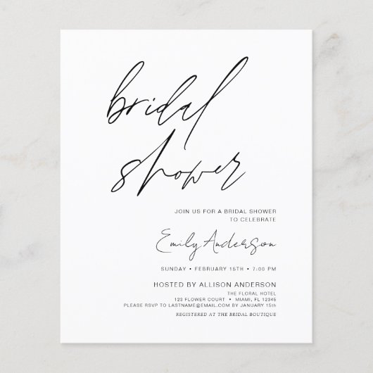 Vrijgezellenfeest handgeschreven scripts minimalis flyer (Voorkant)