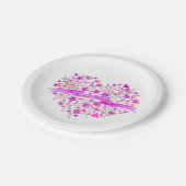 Vrijgezellenfeest hartbloem borden van kunstpapier papieren bordje (Gekanteld)