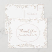 Vrijgezellenfeest Hartelijk dank Briefkaart (Voorkant / Achterkant)