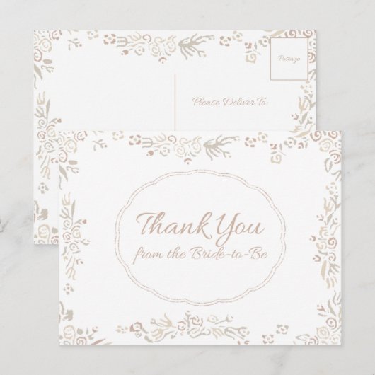 Vrijgezellenfeest Hartelijk dank Briefkaart (Voorkant / Achterkant)