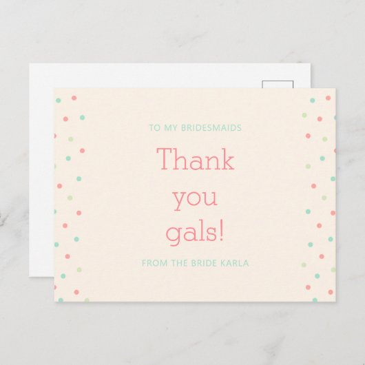 Vrijgezellenfeest Hartelijk dank Briefkaart (Voorkant / Achterkant)