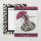 vrijgezellenfeest Hartelijk dank, mevrouw Leopard  Bedankkaart (Voorkant / Achterkant)