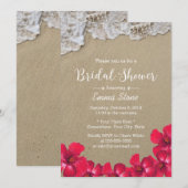 Vrijgezellenfeest Hawaiian Beach Waves Hibiscus Fl Kaart (Voorkant / Achterkant)