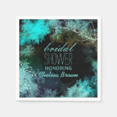 Vrijgezellenfeest Heavenly Forest Turquoise Servet (Voorkant)