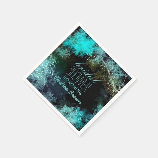 Vrijgezellenfeest Heavenly Forest Turquoise Servet (Hoek)