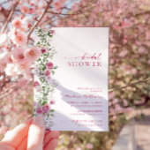 Vrijgezellenfeest Heet Roze Botanische Bloemen Kaart