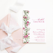 Vrijgezellenfeest Heet Roze Botanische Bloemen Kaart