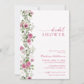 Vrijgezellenfeest Heet Roze Botanische Bloemen Kaart (Voorkant)