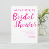 Vrijgezellenfeest Heet Roze Modern Party Kaart (Staand voorkant)