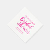 Vrijgezellenfeest Heet Roze Modern Party Servet (Hoek)