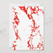 vrijgezellenfeest - Helderrood, wit en gouden kleu Kaart (Achterkant)