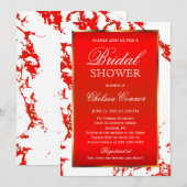 vrijgezellenfeest - Helderrood, wit en gouden kleu Kaart (Voorkant / Achterkant)