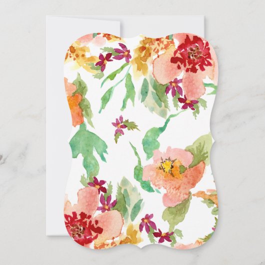  Vrijgezellenfeest Herfst Bloemen Moderne Waterver Kaart (Achterkant)