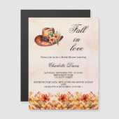 Vrijgezellenfeest herfst in liefde bloemetjes cowg magnetische uitnodiging (Voorkant / Achterkant)