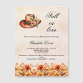 Vrijgezellenfeest herfst in liefde bloemetjes cowg magnetische uitnodiging (Voorkant)