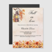 Vrijgezellenfeest herfst in liefde bloemetjes sina magnetische uitnodiging (Voorkant / Achterkant)