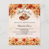 Vrijgezellenfeest herfst in liefde cowgirl sinaasa uitnodiging briefkaart (Voorkant)