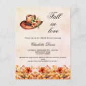 Vrijgezellenfeest herfst in liefde florals sinaasa uitnodiging briefkaart (Voorkant)